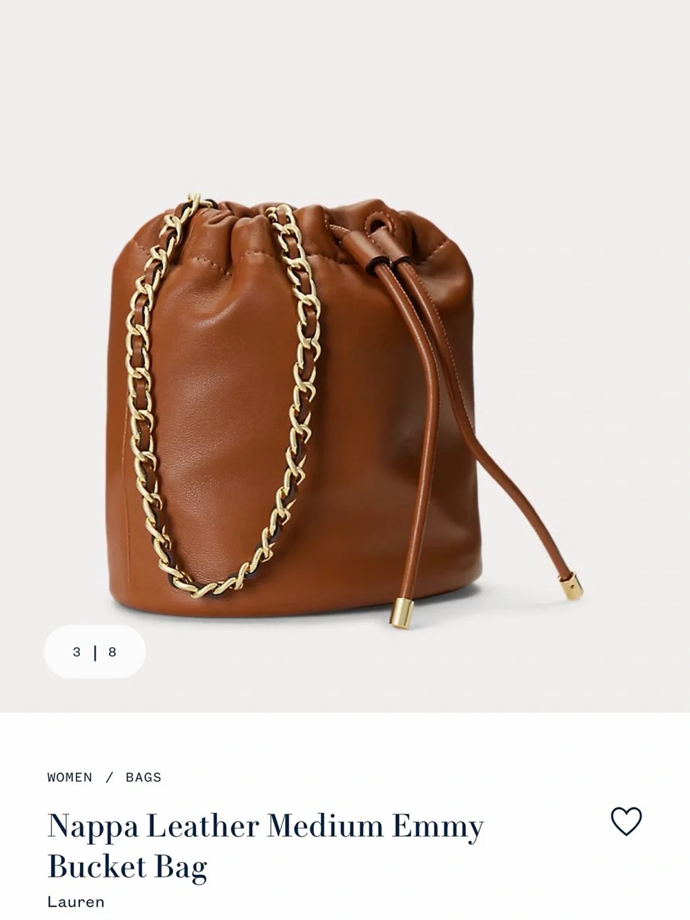 Nappa Leather Medium Emmy Bucket Bag